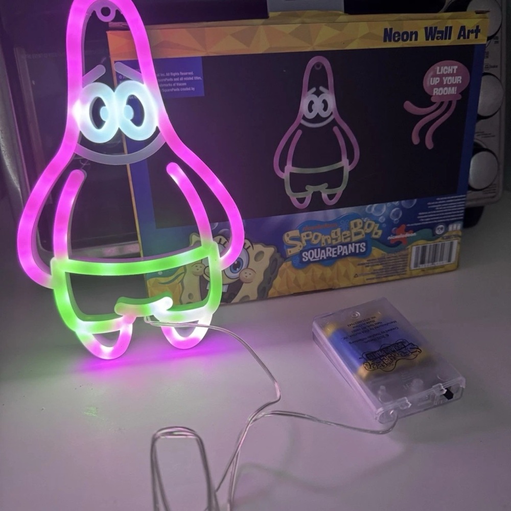 SpongeBob SquarePants Patrick Neon Light - Pink & Green